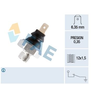 F11200 – Manocontacto Presion De Aceite.terminal faston  6,35mmm, presion 0,35 , rosca 10×1,5