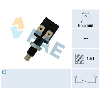 F24080 – Interruptor Luz de STOP y pedal embrague,terminal faston  6,35mmm, rosca 10X1