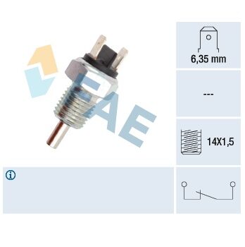 F41020 – Interruptor luz Marcha AtrasTerminal faston  6,35mmm,rosca 14×1,5