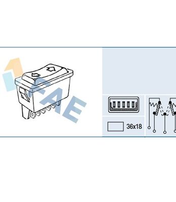 F62590 – Interruptor elevalunas (inversor)