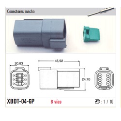 XBDT-04-6P – Kit Conector Estanc 6Vias