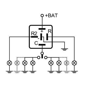 MFL8 – Intermitencia 12 V. Con Detección Lámpara Fundida. C/Sop. Metal. Vertical.