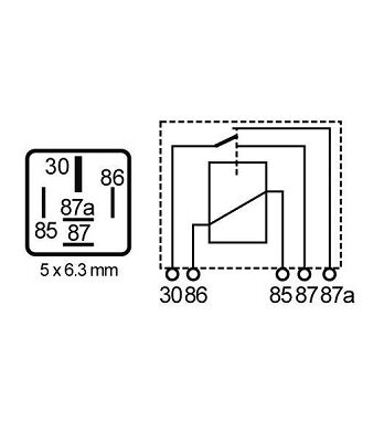 MR64 – Relé Polivalente Inversor 40/15A. 12V.