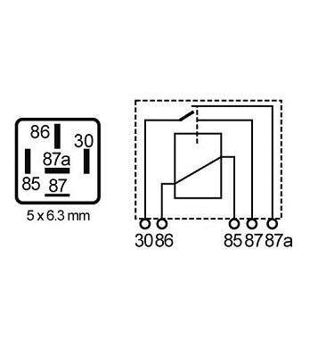 MR75 – Relé Polivalente Inversor 40/15A. 12V.