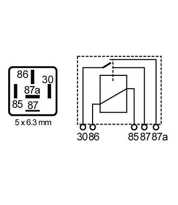 MR80 – Relé Polivalente Inversor 40/15A. 12V.