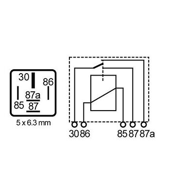 MR93 – Relé Polivalente Inversor 40/15A. 12V.